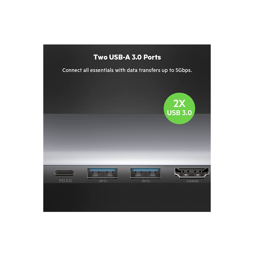 Belkin USB C Hub, 7-in-1 MultiPort Adapter Dock with 4K HDMI, USB-C 100W PD Pass-Through Charging, 2 x USB A, 3.5mm Audio, SD 3.0 Slot and Micro SD 3.0 for MacBook Pro, Air, iPad Pro, XPS and More in Qatar Belkin USB C Hub, 7-in-1 MultiPort Adapter Dock with 4K HDMI, USB-C 100W PD Pass-Through Charging, 2 x USB A, 3.5mm Audio, SD 3.0 Slot and Micro SD 3.0 for MacBook Pro, Air, iPad Pro, XPS and More in Qatar